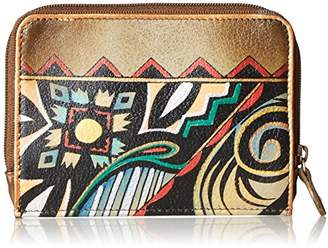 Anuschka HANDPAINTED LEATHER ZIP AROUND CREDIT CARD CASE -WINGS OF HOPE Credit Card Holder, WINGS OF HOPE, One Size