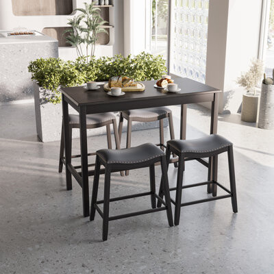 Winston Porter Rayegan Rectangular 48'' L x 23.5'' W Restaurant Dining Set