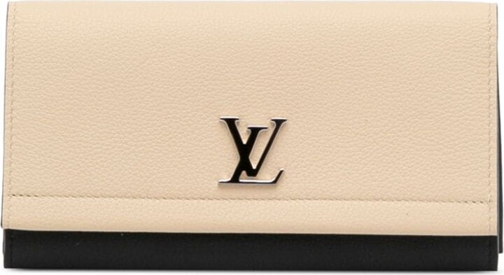 Louis Vuitton Vanille/Black Leather Lockme Cabas Tote Bag