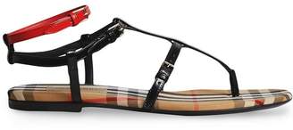 Burberry vintage check and leather sandals