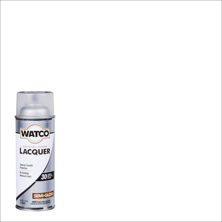 Rust-Oleum Clear, Watco Lacquer Wood Finish Semi-Gloss Spray- 63181, 11.25 oz.- 6 Pack