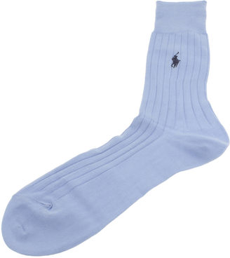 Polo Ralph Lauren Accessories Blue Egyptian Ribbed Socks