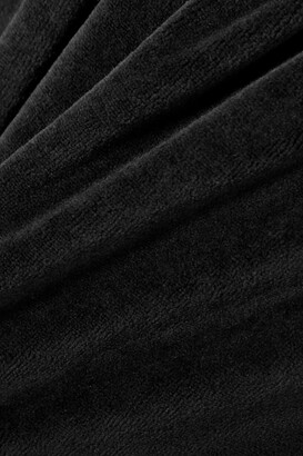 SUZIE KONDI Cotton-blend Velour Track Pants - Black