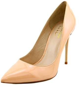 Nicole Miller Maison Women Pointed Toe Patent Leather Nude Heels.