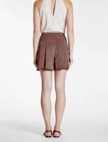 Thumbnail for your product : Halston Ultrasuede Pleated Shorts