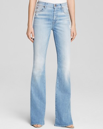 7 For All Mankind Jeans - Bloomingdale's Exclusive High Waist Vintage Bootcut in Light Sky Blue