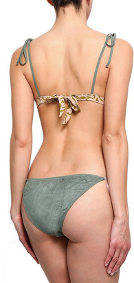 LOVE Stories Ruffle-trimmed Floral-print Triangle Bikini Top
