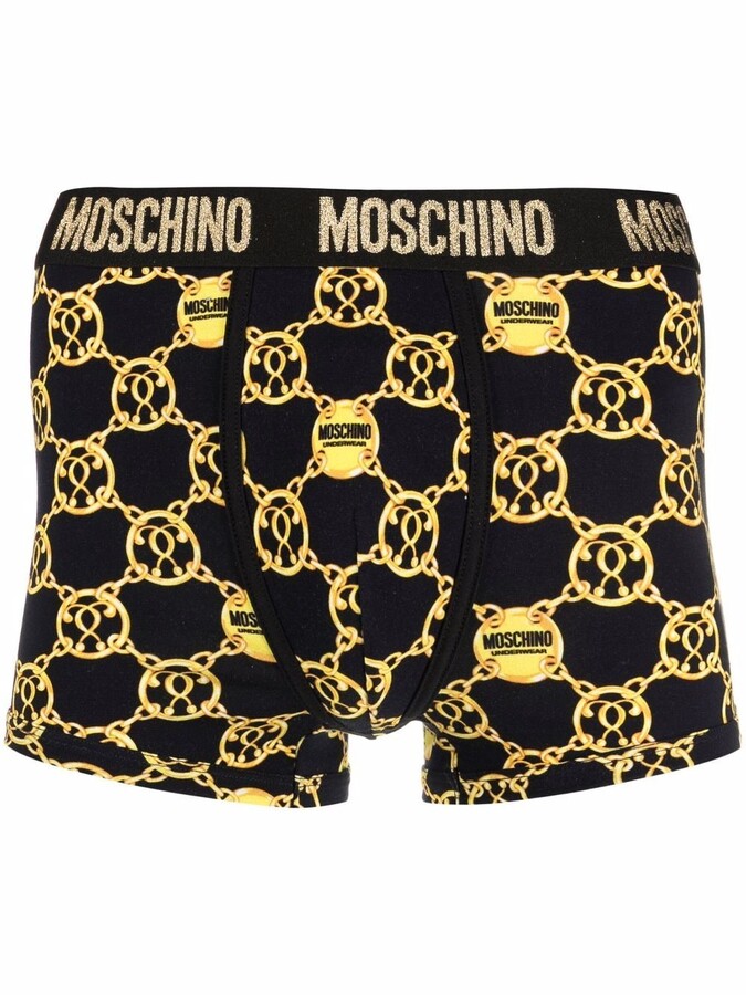 Moschino Double Question Mark logo-waistband boxers - ShopStyle