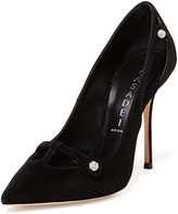 Thumbnail for your product : Casadei Pointed-Toe Crystal Accent Pump
