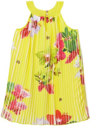 Ted Baker Girsl Orchid Print Pleated Dress