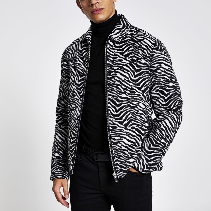 Kind Society Mens River Island Ecru Regular Fit Canvas Jacket