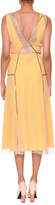 Thumbnail for your product : Bottega Veneta Sleeveless V-Neck Lace Midi Cocktail Dress with Contrast Slip
