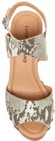 Thumbnail for your product : Lucky Brand Nessah Embossed Leather Platform Sandal