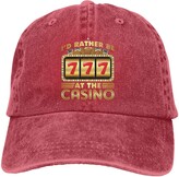 Thumbnail for your product : Jopath I D Rather Be at The Casino Tote Bag Unisex Dad Cap for All Seasons-Adjustable Baseball Caps Cotton Dad-Black