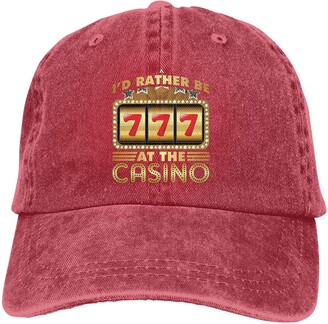 Jopath I D Rather Be at The Casino Tote Bag Unisex Dad Cap for All Seasons-Adjustable Baseball Caps Cotton Dad-Black