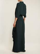 Thumbnail for your product : Albus Lumen - Claudia Wrap Dress - Womens - Dark Green
