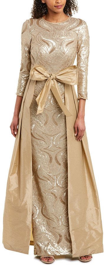 Teri jon gold gown Clearance
