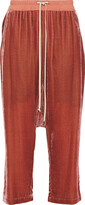 Thumbnail for your product : Rick Owens Cropped Velvet Harem Pants