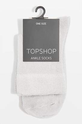 Topshop Deep Welt Glitter Ankle Socks