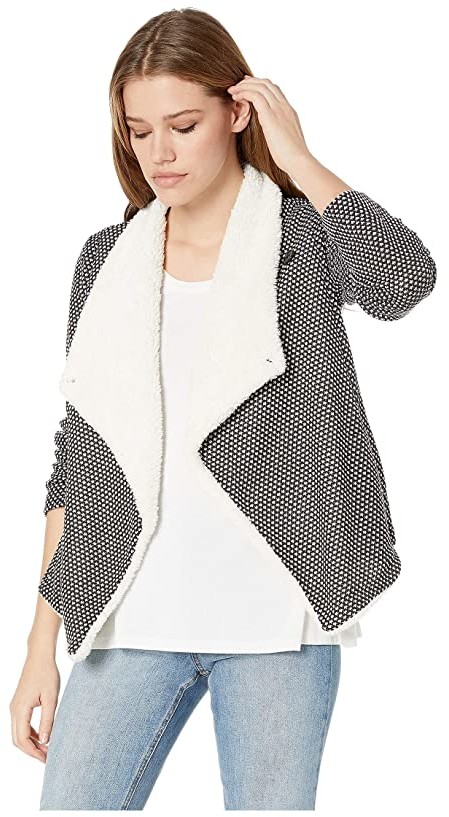 crosshatch knitted jacket