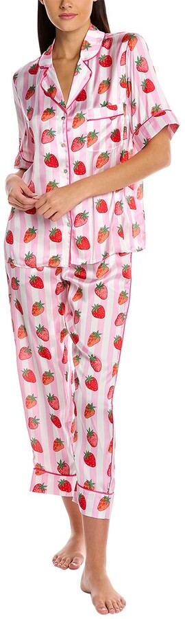 0円 大特価 取寄 プラッシュ レディース ストロベリー ジャージ パジャマ セット Plush women Strawberry Jersey Pajama Set White Red