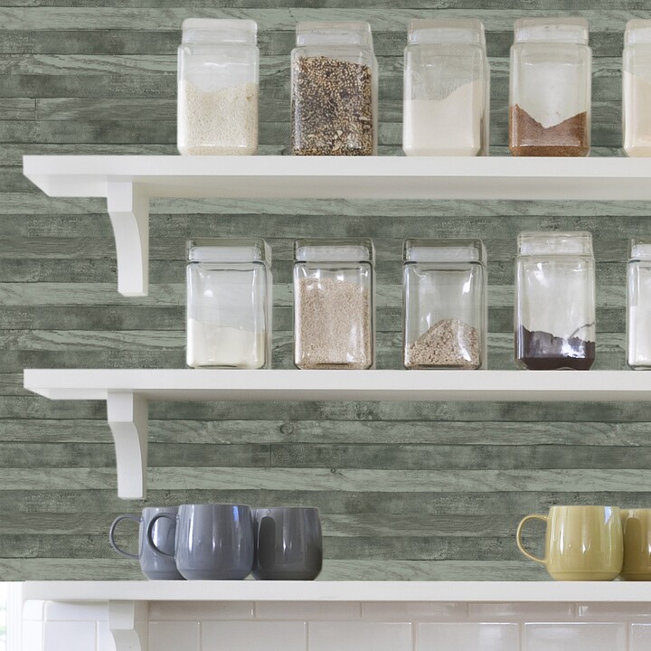 Fablon Grey Wood Panel Sticky Back