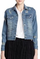 Thumbnail for your product : The Kooples Distressed Denim Jacket