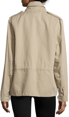Michael Kors Fur-Lined Safari Jacket, Sand