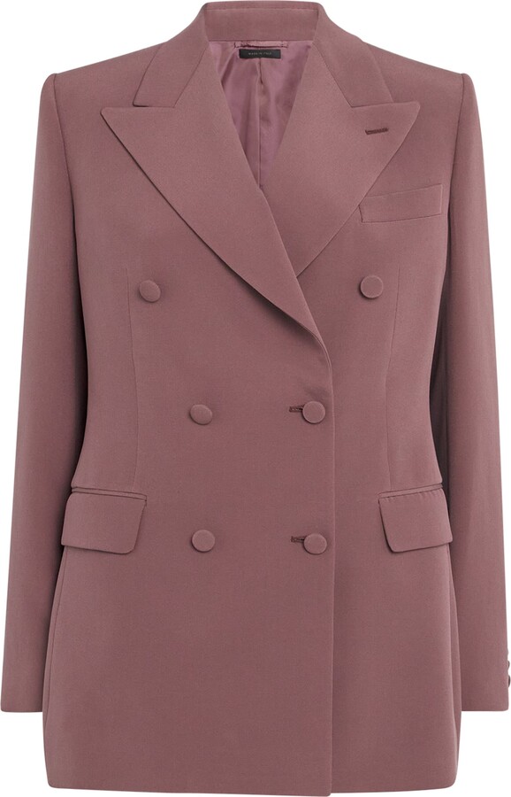 Brioni Silk Double-Breasted Flavia Blazer