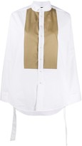 Thumbnail for your product : Jejia Slit-Sleeved Contrast Bib Shirt