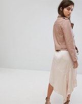 Thumbnail for your product : AllSaints Balfern Leather Biker Jacket In Blush