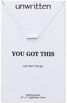 Thumbnail for your product : Unwritten Mini Bar Pendant Necklace in Sterling Silver