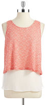 Thumbnail for your product : Casual Couture by Green Envelope Split Back Tank