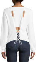 Thumbnail for your product : Lanston Corset-Back Long-Sleeve Pullover Top