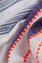 Thumbnail for your product : Lemlem Tebteb striped cotton-blend scarf