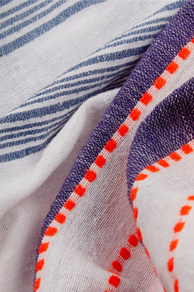 Lemlem Tebteb striped cotton-blend scarf