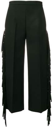 MSGM fringe cropped trousers