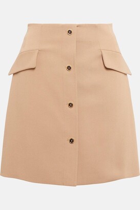Karen Millen Clean Tailored Button Through Mini Skirt