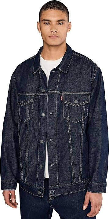 Levi's(r) Premium Relaxed Fit Trucker Men's Jacket Wash It Out Rinse : 2XL, Cotton/Linen