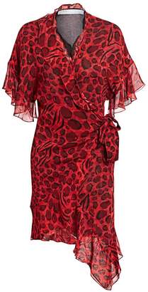 IRO Link Leopard Print Wrap Dress