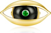 Thumbnail for your product : ZEEMOU ZENG Fine Jewellery - The Eye Unisex Brooch 18 Karat Yellow Gold Onyx Emerald Diamond