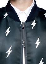 Thumbnail for your product : Nobrand Lightning bolt print padded bomber jacket