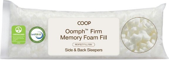 Coop Home Goods CoopHomeGoodsOriginalMemoryFoamPillowRefill,FirmDensity-1/2LB-ExtraOomph-GREENGUARDGoldandCertiPUR-UScertified