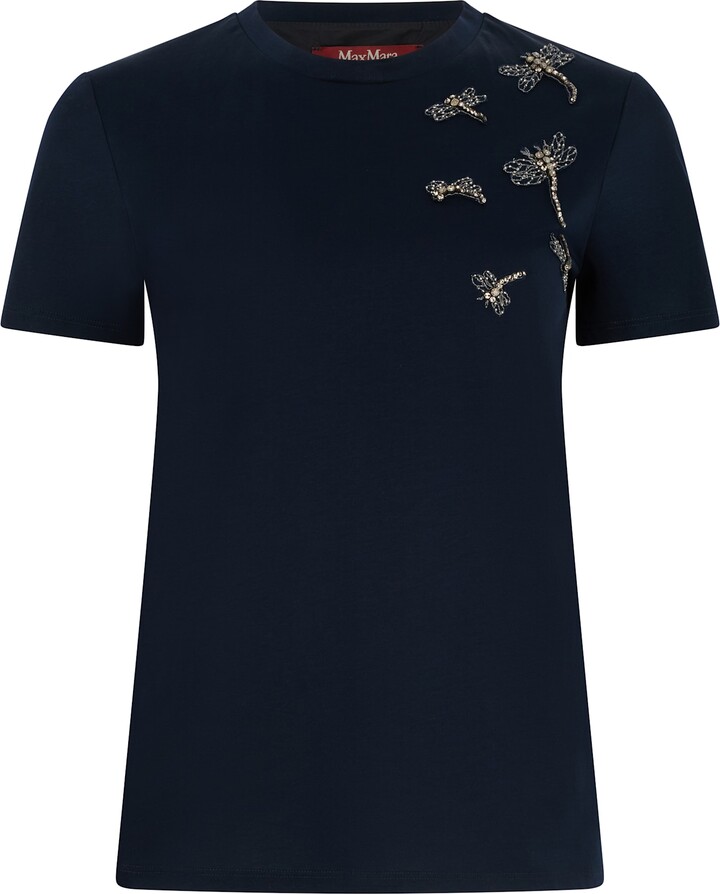 Studio Max Mara Pontile Cotton Crew-neck T-shirt
