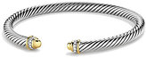 Thumbnail for your product : David Yurman Cable Classics Bracelet with Gold Domes and Diamonds