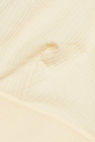 Thumbnail for your product : Base Range Ribbed Stretch-organic Cotton Soft-cup Triangle Bra - Cream