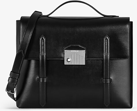 Montblanc Black Meisterstück Logo-Plaque Leather Briefcase