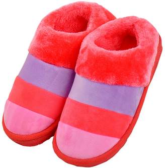 Superneng slippers SPN Women's Stripes winter couple drag warm indoor home cotton cotton slipper