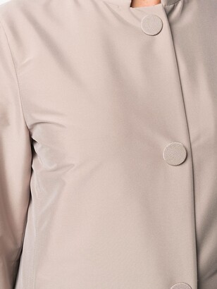 Herno Mandarin Collar Single-Breasted Coat