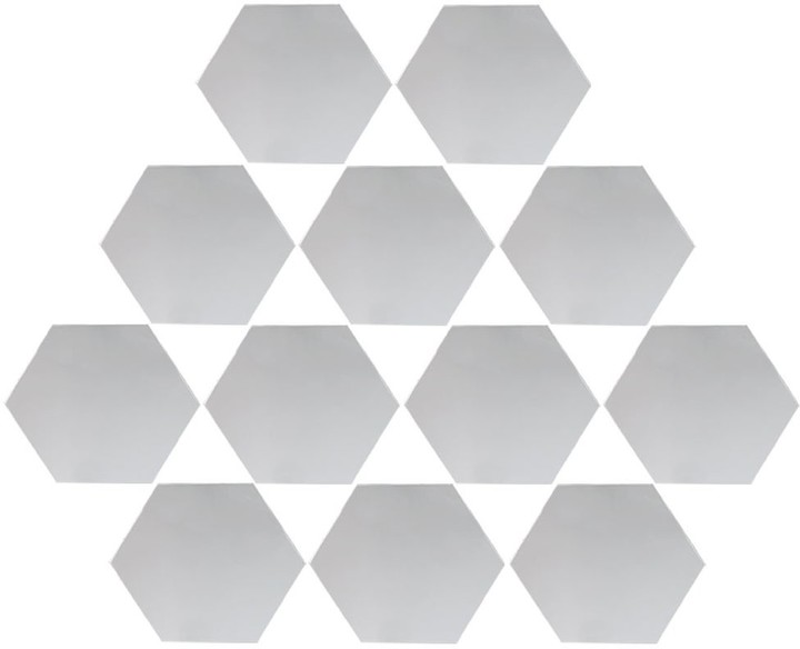Unique Bargains DIY Hexagon Shaped Mirrored Wall Sticker Art Decal